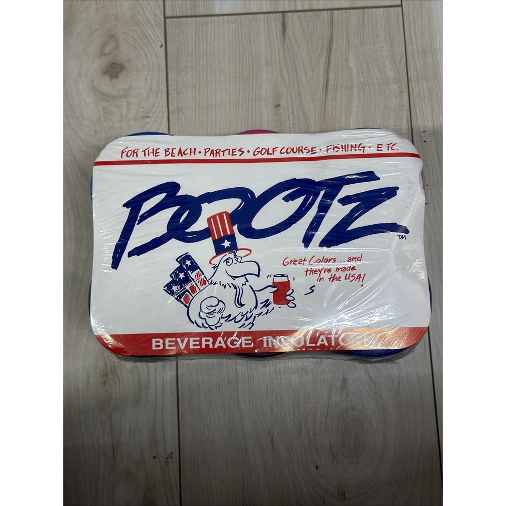 Bootz Beverage Insulators NOS Vintage Koozi Set Of 6